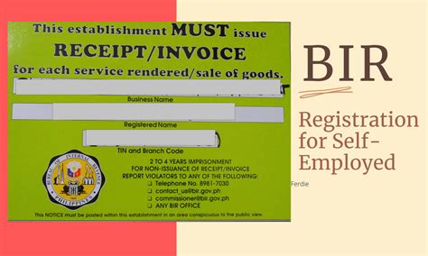 BIR Registration For The Self.
